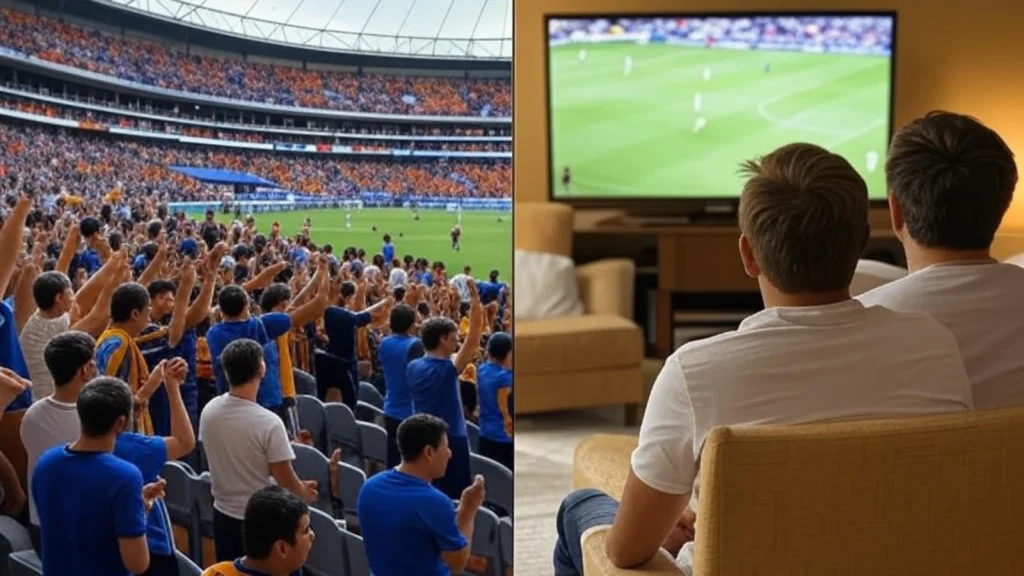 Menonton Sepak Bola: Stadion vs. Rumah